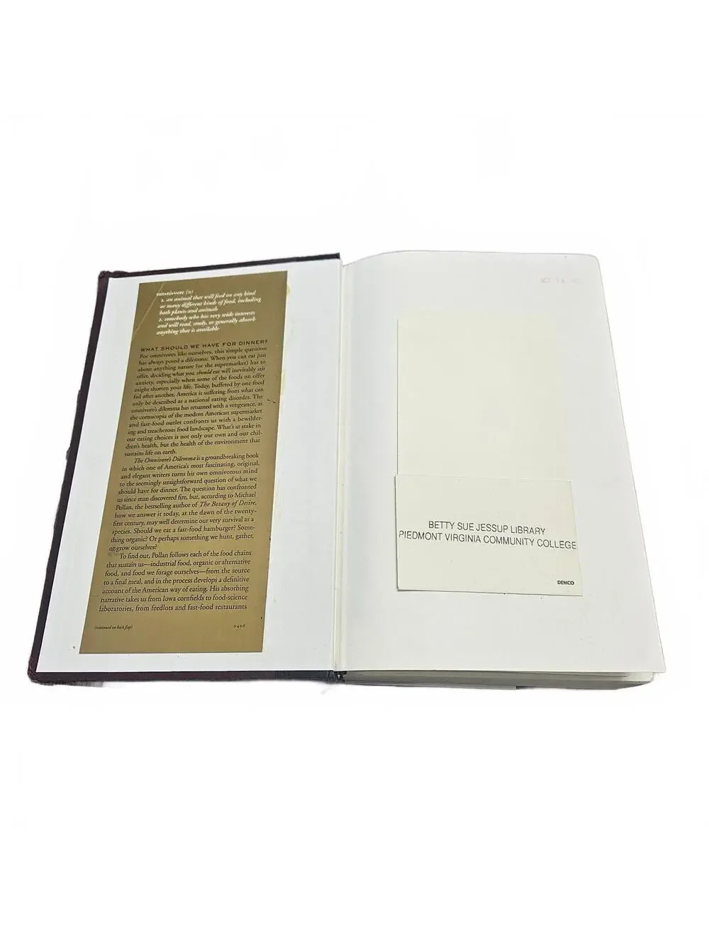 The Omnivore's Dilemma: A Natural History of Four Meals by Michael Pollan